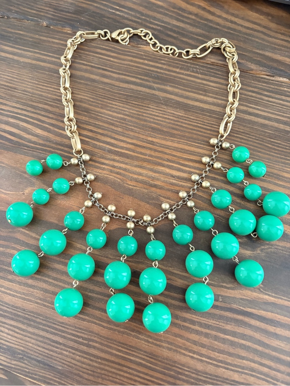 Stella and Dot Jolie Green Beaded Necklace - RETIRED piece